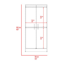 Combo para Habitación Sofi, Fresno Europeo y Blanco, incluye Closet -Organizador y Mesa de Noche