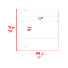 Escritorio Ben Eco, Fresno Europeo, con superficie para objetos decorativos ZF