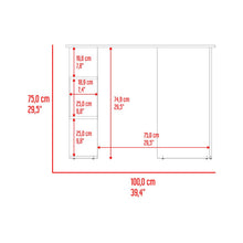 Escritorio Biblioteca Avis, Blanco Duqueza, con espacio para guardar objetos