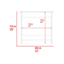 Escritorio Sion, Bardolino, con superficie para objetos decorativos