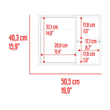 Gabinete de Baño Alessi, Fresno Europeo, con especio para guardar objetos de aseo personal