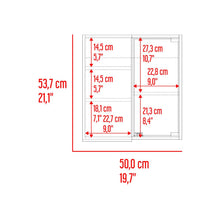 Gabinete de Baño Deneb, Blanco, Incluye Puerta Espejo y Múltiple Superficies