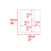 Gabinete de Baño Labell, Avellana, con Puerta Espejo y Entrepaños X2