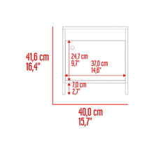 Mesa de Noche Tutto, Fresno Europeo y Wengue, con Cajón Para Guardar Objetos Ideal Para Espacios Reducidos