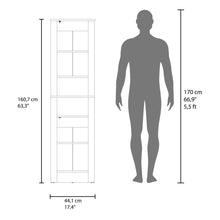 Mueble  Auxiliar para Baño Vanes, Wengue, con espacio para objetos decorativos