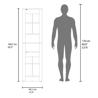Mueble  Auxiliar para Baño Vanes, Wengue, con espacio para objetos decorativos