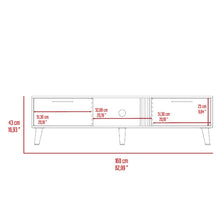 Mesa para TV Vanez, Fresno Europeo y Capri, con dos puertas abatibles 70"