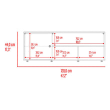 Mesa Para Tv Noah, Wengue y Blanco Duqueza, para tv de hasta 55 pulgadas ZF