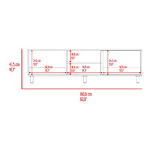 Mesa Para Tv Tunez, Nogal, Para Televisor Hasta 70 Pulgadas
