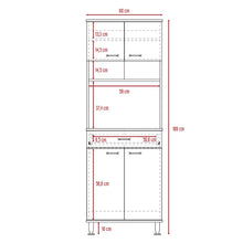 Mueble Multiusos Huzy, Cartagena y Blanco, con Amplia Capacidad de Almacenamiento