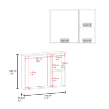 Gabinete De Baño Lagoa, Blanco, Con espacio para guardar objetos de aseo personal ZF