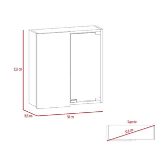 Gabinete de Baño Deneb, Beige, Incluye Puerta Espejo y Múltiple Superficies