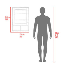 Gabinete de Baño Egeo, Blanco Duqueza, con Puerta Espejo y Tres Entrepaños Para Ubicar Objetos ZF