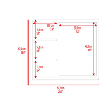 Gabinete de Baño West, Fresno Europeo, con dos entrepaños y espejo