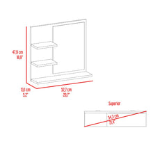 Gabinete de Baño West, Fresno Europeo, con dos entrepaños y espejo