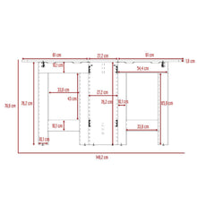 Mesa Auxiliar Galety, Wengue y Chocolate, Con Capacidad Para Seis Puestos