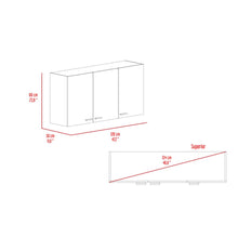 Gabinete Superior Amett, Wengue, con 3 Puertas Abatibles ZF