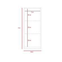 Gabinete de Baño Zielle, Blanco, con Tres Entrepaños X2