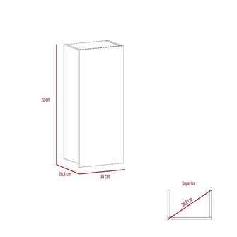 Gabinete de Baño Zielle, Blanco, con Tres Entrepaños