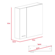 Gabinete de Baño Depp, Blanco, con Espejo Biselado de Buen Tamaño y Varios Entrepaños