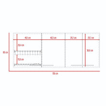 Gabinete Superior Ursa, Blanco y Cobre, con Múltiples Entrepaños Para Almacenamiento