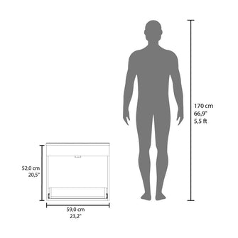 Mueble Para Lavamanos Hatta, Wengue, Incluye Lavamanos Praia 60 ZF