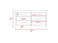 Organizador Asteria Café Claro y Blanco, con Seis Cajones y manijas negras ZF