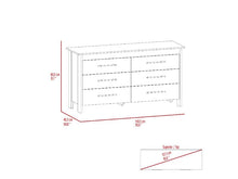 Organizador Asteria Café Claro y Blanco, con Seis Cajones y manijas negras ZF