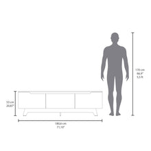 Mesa Para Tv Toulo, Kronos Blanco y Kronos Fresno, con espacio para TV de 80" ZF