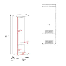 Closet Beico, Wengue, con dos Puertas Abatibles y un Tubo cromado ZF