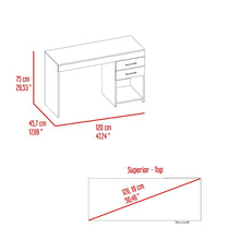 Escritorio Hazel, Milan, con Un Entrepaño y Dos Cajones