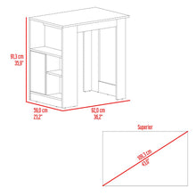 Barra de Cocina Atica, Blanco Duqueza y Capri, con un diseño moderno