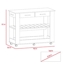 Barra de Cocina Cala, Wengue y Café Claro, con Amplia Superficie En La Mesa ZF