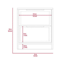 Mesa de Noche Wesley, Humo, con Dos Cajones Organizadores ZF