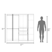 Closet Mouren 177, Blando Duqueza, con zapaterio inferior de puerta abatible ZF
