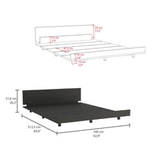 Cama Doble Wesley, Wengue, con Patas Metálicas ZF