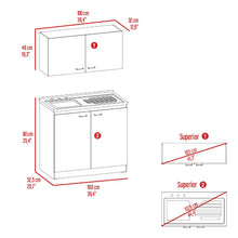 Cocina Integral Cantabria, Blanco Duqueza, Incluye Mesón Izquierdo ZF