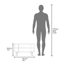Mesa de Centro Lannez, Blanco Duqueza, con espacio para colocar botellas de vino ZF