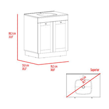 Mueble Para Lavamanos Baluarte, Blanco Duqueza, Incluye lavamanos Praia 30 ZF