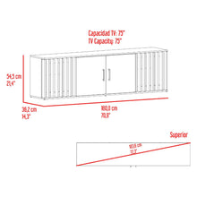 Mesa Para Tv Marron, Nogal Europeo y Wengue, para tv de hasta 70 pulgadas ZF
