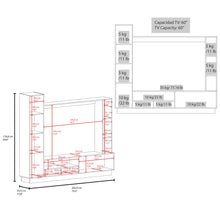 Mesa para Tv Marsel, Capri y Wengue, Para Televisor para 60 Pulgadas