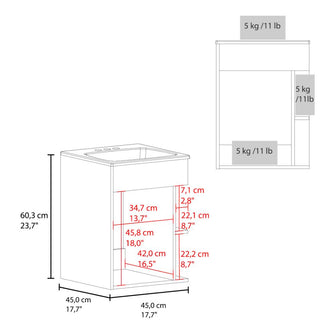Mueble Para Lavamanos Colton, Wengue, incluye Lavamanos Praia 45 ZF