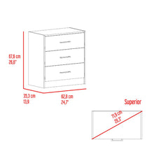 Organizador Cley, Fresno Europeo y Wengue, con Tres Cajoneras