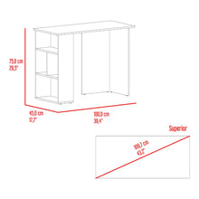 Escritorio Biblioteca Avis, Nogal y Bardolino, con espacio para guardar objetos