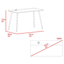 Escritorio Toronto, Milan y Plata Oscuro, con patas metalicas y es de facil instalación