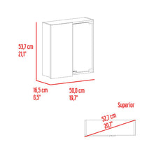 Gabinete de Baño Deneb, Blanco, Incluye Puerta Espejo y Múltiple Superficies