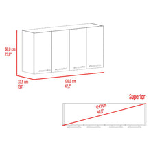 Gabinete Superior Ameralto, Wengue, con espacio para almacenar objetos incluye locero