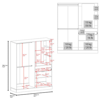 Closet Mouren 150, Blando Duqueza, Incluye espejo ZF