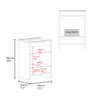 Mueble Para Lavamanos Lorenzo, Wengue, Incluye Lavamanos Praia 60 ZF