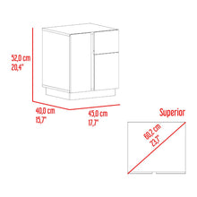 Mesa de Noche Carmi, Fresno Europeo y Blancco Duqueza